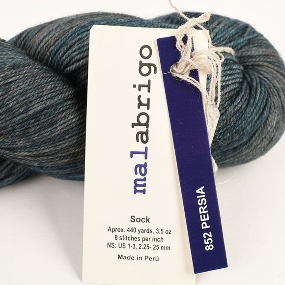 Malabrigo Sock Yarn Superwash Merino Wool 440 Yds 3.5 oz Hand-Dyed Color Persia - Picture 3 of 3